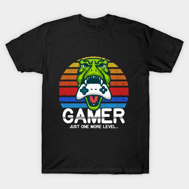 Gamer T-Rex T-Shirt T-Shirt by sufian